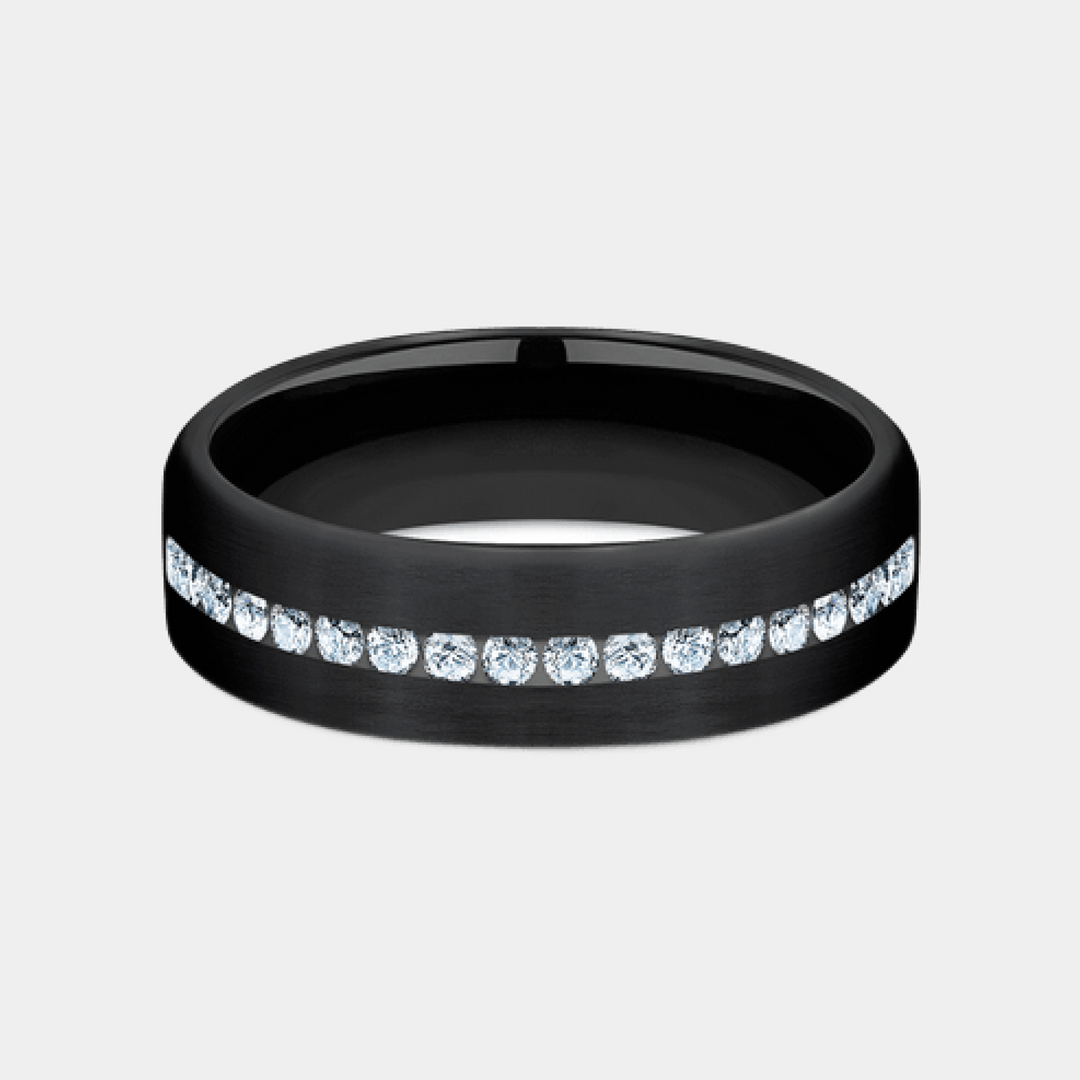 Men's Wedding Band | The Lincoln | Black Titanium | Elysium