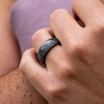 Load image into Gallery viewer, Black Diamond - Men’s Ring 8mm - Custom Laser Engraving - NYX - Elysium Black Diamond