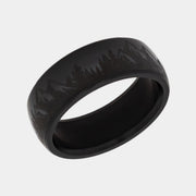 Black Diamond - Men’s Ring 8mm - Custom Laser Engraving - NYX - Elysium Black Diamond