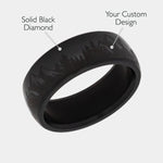Load image into Gallery viewer, Black Diamond - Men’s Ring 8mm - Custom Laser Engraving - NYX - Elysium Black Diamond