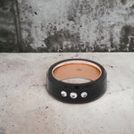 Load image into Gallery viewer, Black Diamond - Men’s Ring 8mm - Triple Stone With Sleeve - ARES - Elysium Black Diamond