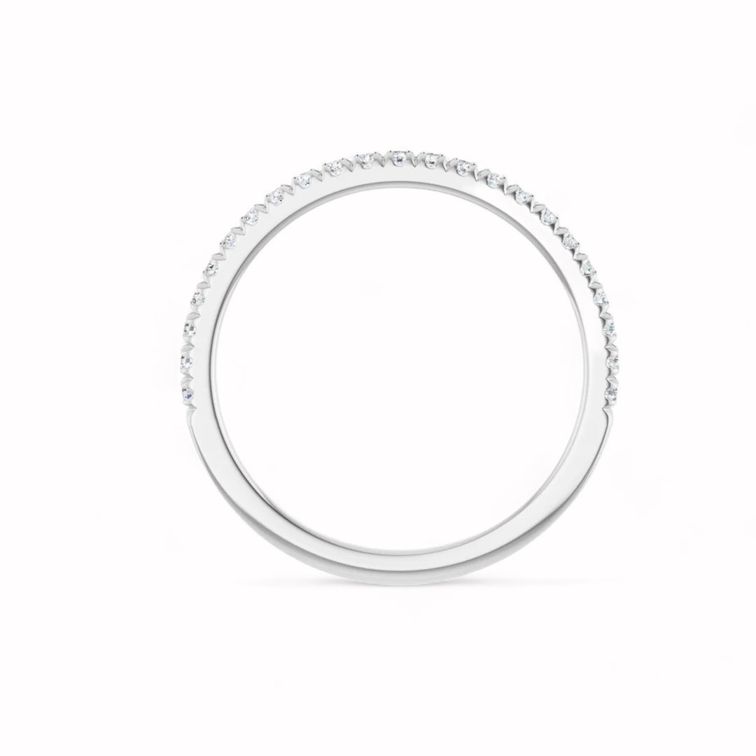 Black Diamond - Women’s Ring - RHEA - 14K White Gold - French Set - 1/4 CTW Diamond Anniversary Band - Lady Elysium Black Dia
