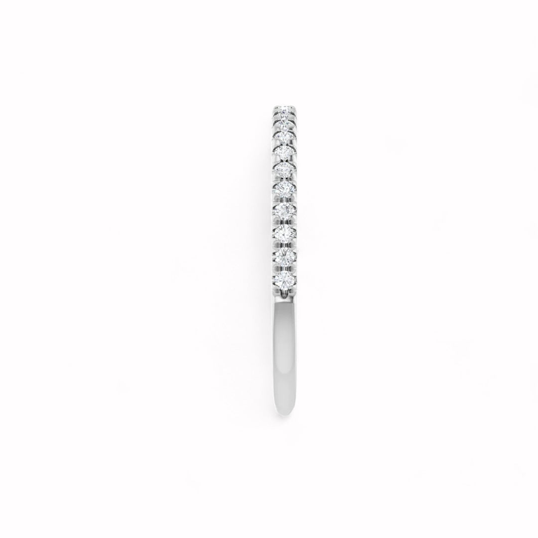 Black Diamond - Women’s Ring - RHEA - 14K White Gold - French Set - 1/4 CTW Diamond Anniversary Band - Lady Elysium Black Dia