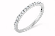 Black Diamond - Women’s Ring - RHEA - 14K White Gold - French Set - 1/4 CTW Diamond Anniversary Band - Lady Elysium Black Dia