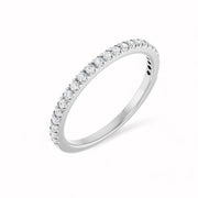 Black Diamond - Women’s Ring - RHEA - 14K White Gold - French Set - 1/4 CTW Diamond Anniversary Band - Lady Elysium Black Dia