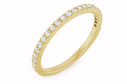 Black Diamond - Women’s Ring - RHEA - 14K Yellow Gold - French Set - 1/4 CTW Diamond Anniversary Band - Lady Elysium Black Di