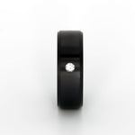Load image into Gallery viewer, Black Diamond - Men’s Ring 8mm - White Diamond Inset - ARES - Elysium Black Diamond