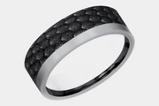 Men's Wedding Band | The Talon | Tantalum Grey with Black Titanium | Elysium