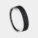 Load image into Gallery viewer, Men's Wedding Band | The Talon | Tantalum Grey with Black Titanium | Elysium