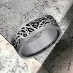 Load image into Gallery viewer, Men's Wedding Band | The Windsor | Tantalum Grey with Grey Black Titanium | Elysium