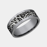Load image into Gallery viewer, Men's Wedding Band | The Windsor | Tantalum Grey with Grey Black Titanium | Elysium