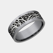 Men's Wedding Band | The Windsor | Tantalum Grey with Grey Black Titanium | Elysium
