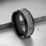 Load image into Gallery viewer, Men's Wedding Band | The Alder | Tantalum Grey with Black Titanium | Elysium