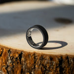 Load image into Gallery viewer, Black Diamond - Men’s Ring 8mm - 14k White Gold Sleeve - ARES - Elysium Black Diamond