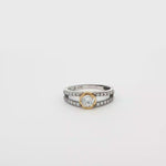 Load and play video in Gallery viewer, White Gold Multi-Stone CZ Ring with Round Cut CZ