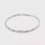 Load and play video in Gallery viewer, White Gold Chain Bracelet