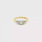 Load and play video in Gallery viewer, 18ct Gold &amp; Platinum Solitaire Ring with Round Cut Diamond