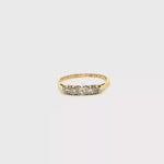 Load and play video in Gallery viewer, 18ct Gold Multistone Ring with Round Cut Diamonds (Antique)