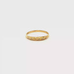 Load and play video in Gallery viewer, 14ct Gold Band Ring with Round Brilliant Cut Diamonds