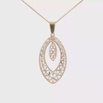 Load and play video in Gallery viewer, Rose &amp; White Gold Openwork Charm Necklace