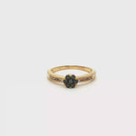 Load and play video in Gallery viewer, 9ct Yellow Gold Multistone Ring with Fancy Black Diamonds