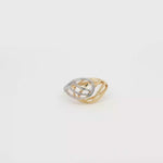 Load and play video in Gallery viewer, 14ct Two-Tone Openwork Sculptural Ring in Yellow and White Gold