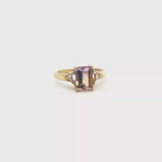 Load and play video in Gallery viewer, 9ct Gold Multistone Ring with Emerald Cut Ametrine