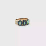 Load and play video in Gallery viewer, 9ct Gold Ring with Mystic Topaz &amp; Diamonds