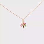 Load and play video in Gallery viewer, Rose Gold Tree of Life Charm Necklace