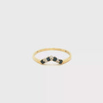 Load and play video in Gallery viewer, 9ct Yellow Gold Multi-Stone Ring with Round Sapphire and Diamond