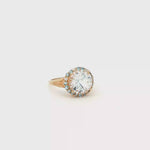 Load and play video in Gallery viewer, 9ct Gold Cocktail Ring with Round Cut Topaz