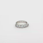Load and play video in Gallery viewer, White Gold Ring with Round Cut CZ