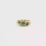 Load and play video in Gallery viewer, 9ct Gold Ring with Emeralds &amp; Diamonds