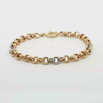 Load and play video in Gallery viewer, Elegant Yellow Gold Link Chain Bracelet