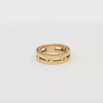 Load and play video in Gallery viewer, Modern Geometric Yellow Gold Band Ring