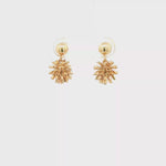 Load and play video in Gallery viewer, Golden Sunburst Stud Earrings in Yellow Gold