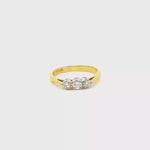 Load and play video in Gallery viewer, 18ct Gold Ring with Round Cut Diamonds