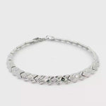 Load and play video in Gallery viewer, White Gold Woven Chain Bracelet