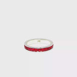 Load and play video in Gallery viewer, 14ct White Gold Eternity Ring with Brilliant-Cut Rubies