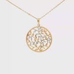 Load and play video in Gallery viewer, 14ct Dual Tone Gold 'Tree of Life' Charm Necklace in Yellow Gold