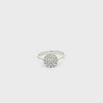 Load and play video in Gallery viewer, CZ Cluster Ring in White Gold