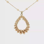 Load and play video in Gallery viewer, Yellow Gold Sphere Droplet Pendant Necklace