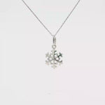 Load and play video in Gallery viewer, White Gold Snowflake Charm Necklace
