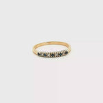Load and play video in Gallery viewer, 9ct Gold Ring with Deep Blue Sapphires &amp; Diamonds