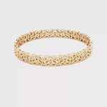 Load and play video in Gallery viewer, Yellow Gold Celtic Knot Bangle Bracelet