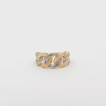 Load and play video in Gallery viewer, Yellow &amp; White Gold Chain Link Band Ring