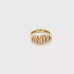 Load and play video in Gallery viewer, Yellow Gold Ring with Brilliant Round Cut CZ