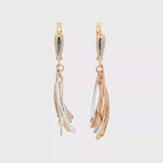 Load and play video in Gallery viewer, Rose Gold and Silver Dangle Earrings