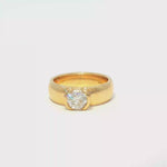 Load and play video in Gallery viewer, Classic Round Brilliant Diamond Solitaire Ring in Yellow Gold
