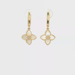 Load and play video in Gallery viewer, 14ct Yellow Gold Dangle Earrings with Mother of Pearl